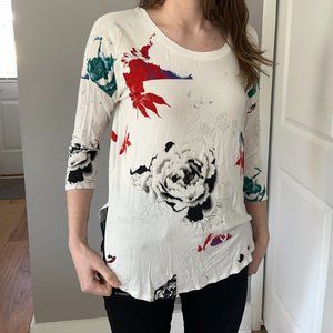Aritzia Babaton Abstract Floral T-Shirt